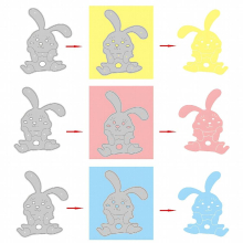 1pc Rabbit DIY Metal Carbon Steel Mold For Handcraft Paper Art Embossed Etching Cutting Mold Cutting Dies