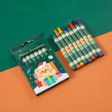 8pcs set Christmas Crayon Set Graffiti Painting Pen Art Pastel Christmas Small Gift
