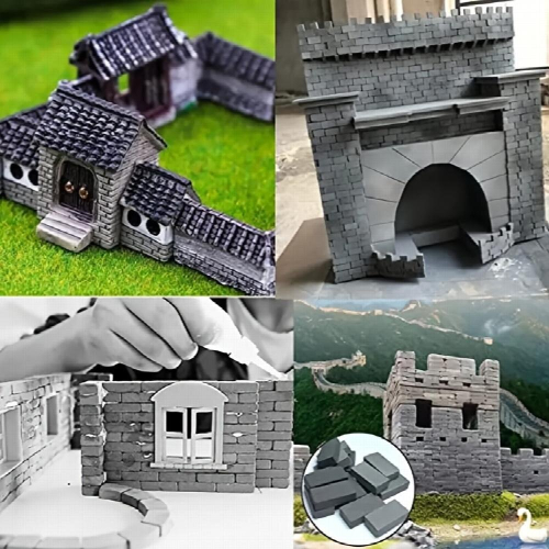 Model Brick Micro Landscape Sand Table Architecture Student Mini Scene Ultra Small Red Brick Brick 2