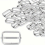 20pcs Sliding Buckle Metal Triangle Slide Rectangle Adjustable Webbing Slider For Purse Making Bag Making DIY Accessories Silvery 3