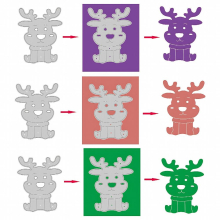 1pc Fawn DIY Metal Carbon Steel Mold For Handcraft Paper Art Embossed Etching Cutting Mold Cutting Dies