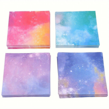 400pcs Paper Origami Bag 9 53 Cm Square Double sided Sky Scrapbook Folding Paper Galactic Patterns For Handicrafts School Students And Teachers Origam