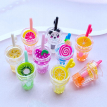 5pcs Resin Mini Luminous Beverage Cup Series Flat Back Cabochons Scrapbooking DIY Jewelry Craft Decoration Accessories