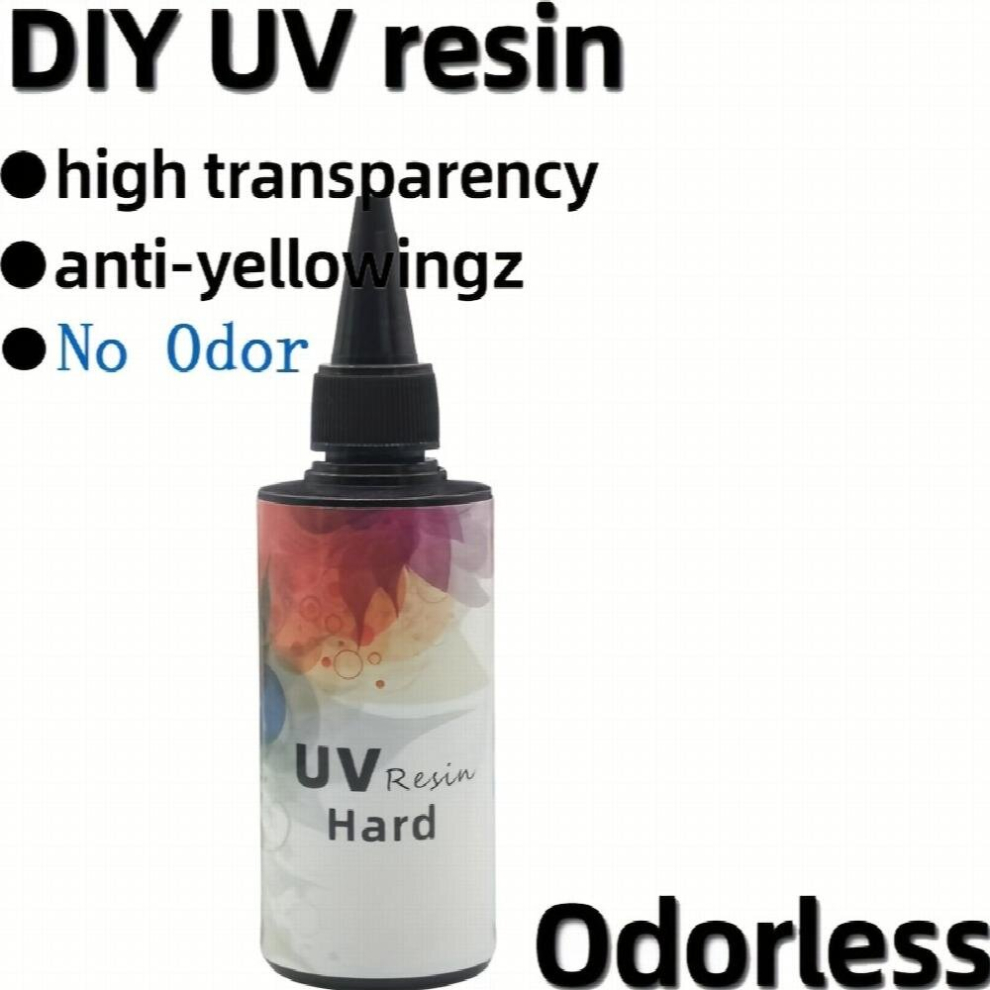 UV Resin 100g Upgraded High Gloss Odor Hard Type Crystal Clear Ultraviolet Curing UV Epoxy Resin For Craft Jewelry Making