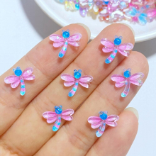Mini 11 12mm The Small Dragonfly Flat Back Resin Cabochons Scrapbooking DIY Jewelry Craft Decoration Accessorie 10pcs