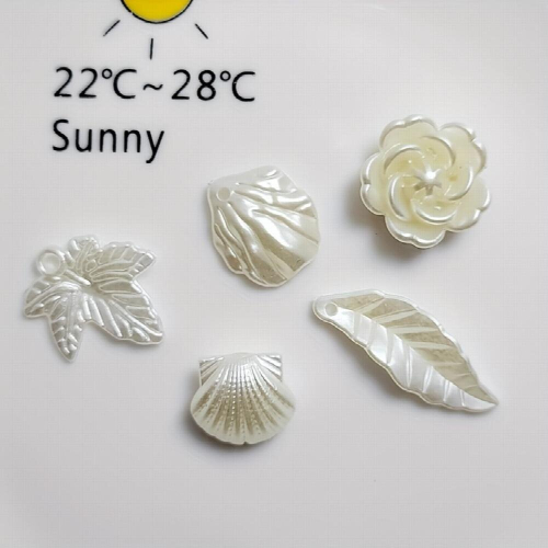 10 Pcs Cream Flat Back Cabochons For Phone Case Decorations & Jewelry Making 1