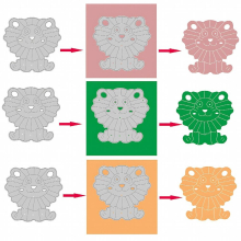 1pc Lion DIY Metal Carbon Steel Mold Paper Art Embossed Etching Cutting Mold Cutting Dies