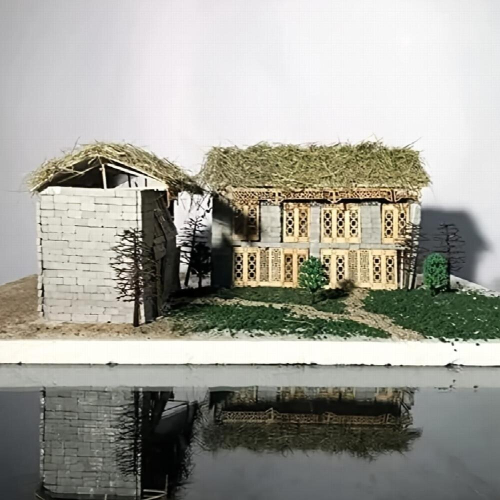 Model Brick Micro Landscape Sand Table Architecture Student Mini Scene Ultra Small Red Brick Brick 1