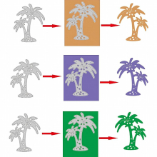 1pc Coconut Palm DIY Metal Carbon Steel Mold Paper Art Embossed Etching Cutting Mold Cutting Dies