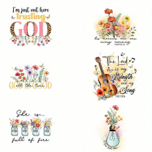 6pcs Bible Verse Iron on Transfers Add Inspirational Style to Your DIY Clothing