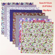 8pcs 24 89 24 Pure Cotton Fabric Printed Quilted Fabric For DIY Handmake Sewing Handicraft Cutting And Pasting Fabric