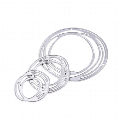 3pcs pack CutOut Circle Metal Cutting Dies Round Ring Stencil 2