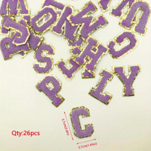 26 Letters A Felting Sticker Large Towel English Letter Patches For Clothes Embroidery Appliques Clothing Name DIY Craft Accessories