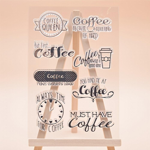 Coffee Transparent Silicone Stamp 1