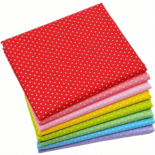 8pcs Printed Polka Dot Cotton Quilting Fabric Bundle For Patchwork Needlework DIY Sewing Crafting Scrapbook Art Craft 24 89 X 24 89 Cm Halloween Thank