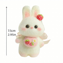 1pc Rabbit Series Wool Felt DIY Material Package Creative Gift Gift Doll Decoration Ornament Pendant 3 Styles