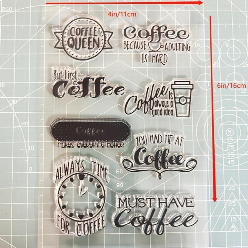 Coffee Transparent Silicone Stamp 2