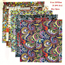 5pcs 24 89 24 Bohemian Quilted Quarter Cotton Fabric Bundles For DIY Handmake Sewing Crafts
