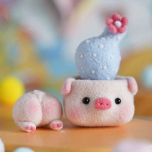 1pc Potted Series Woolen Felt DIY Material Package Creative Gift Doll Decoration Pendant 6 Styles Optional