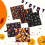5pcs 24 89 24 Halloween Polyester Quilted Fabric Bundle Sewing Process Quarter Square Cloth Pumpkin Bat Ghost Skull Patchwork Fabric Scraps 6