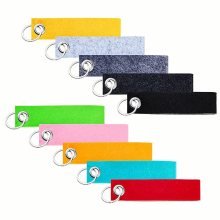 30pcs Felt Keychains With Flat Stainless Steel Keychains Colorful Felt Keychains Make Your Own Keychain 13 X