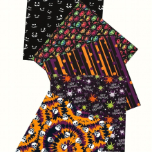 5pcs 24 89 24 Halloween Pattern Polyester Square Printed Quilted Fabric DIY Sewing Patch Handicraft Production