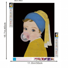 5D DIY Cartoon Comic Diamond Painting Set Cartoon &Cute Version Of World Famous Paintings Home Wall Decoration Holiday Gift 29 97 39 88 Cm
