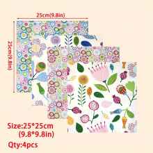 4pcs 24 89 24 Quilted Quarter Cotton Fabric Bundles Flower Patterns DIY Sewing Process