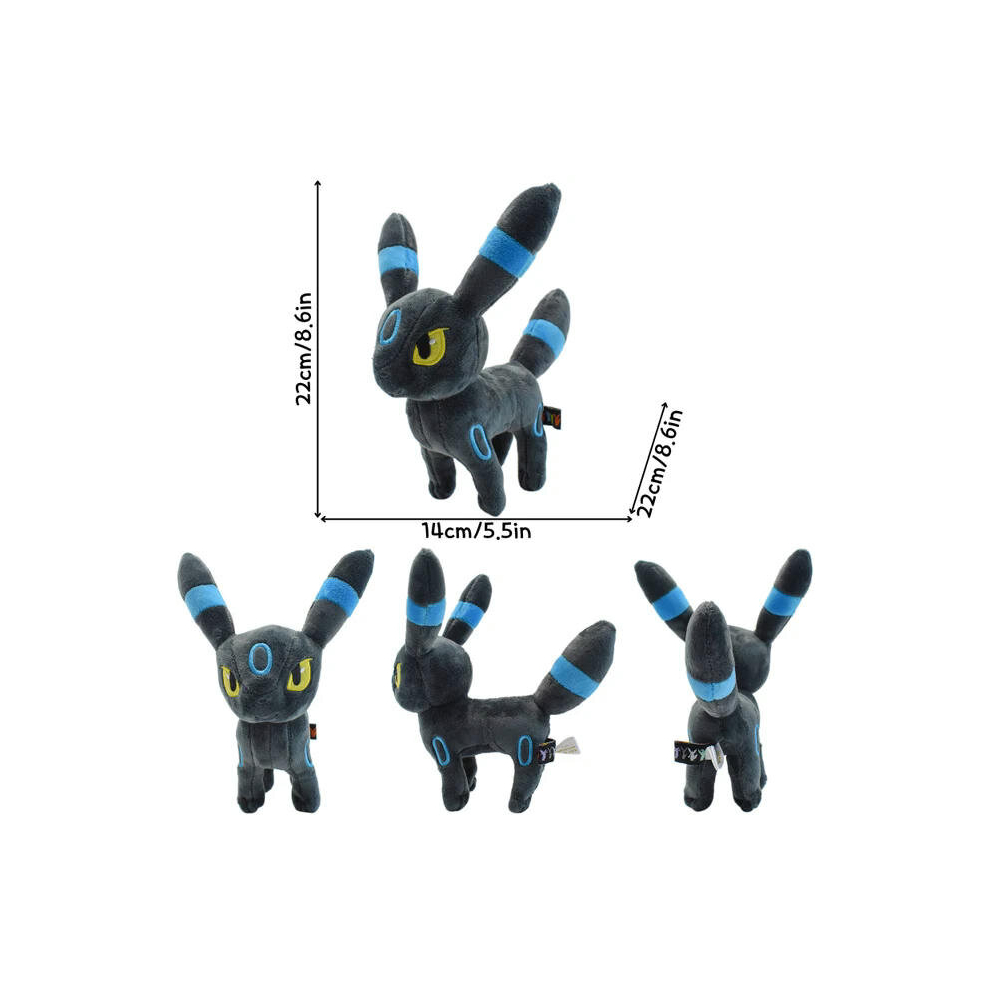 (Shiny Umbreon 1) 9 Styles Pokemon Umbreon Kawaii Soft Plush Toys Cute Anime Standing Shiny Umbreon Stuffed Animals Peluche Dolls Birthday Gifts