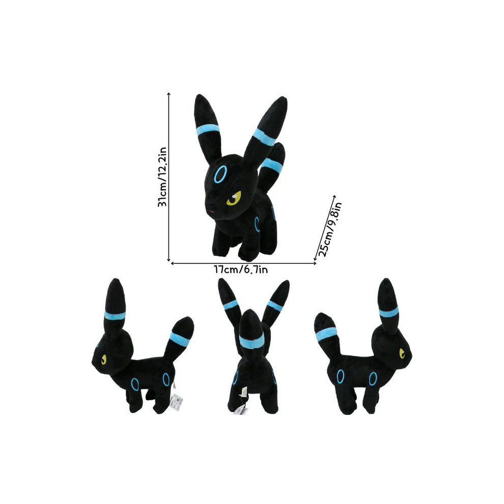 (Umbreon 3) 9 Styles Pokemon Umbreon Kawaii Soft Plush Toys Cute Anime Standing Shiny Umbreon Stuffed Animals Peluche Dolls Birthday Gifts