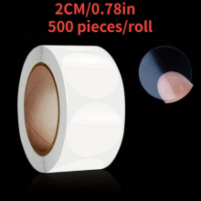 500 Stickers roll 2 Transparent Self adhesive Sealing Sticker Round Roll Transparent Gift Packaging Sealing Label Year Gift Packaging Label Christmas