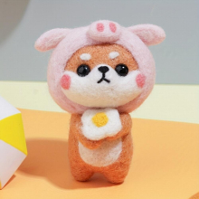 1pc Shiba Inu Series Wool Felt DIY Material Pack Creative Gift Doll Decoration Pendant 8 Types Optional