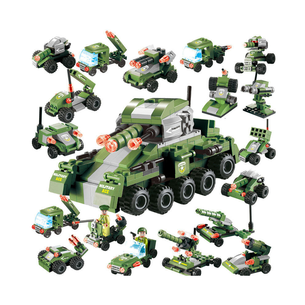 Photos - Construction Toy City Police Station Building Kit, Police Car Toy, City Police Sets, Military, Best Learning Rol(Falcon Mobile Force 8 in 1)
