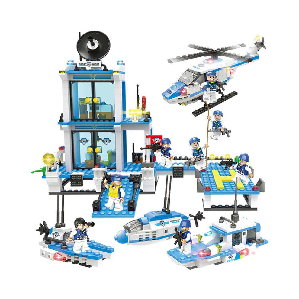 Photos - Construction Toy  City Police Station Building Kit, Police Car Toy, City Police Sets, Military, Best Learning Ro(Army combat force 8 changes)