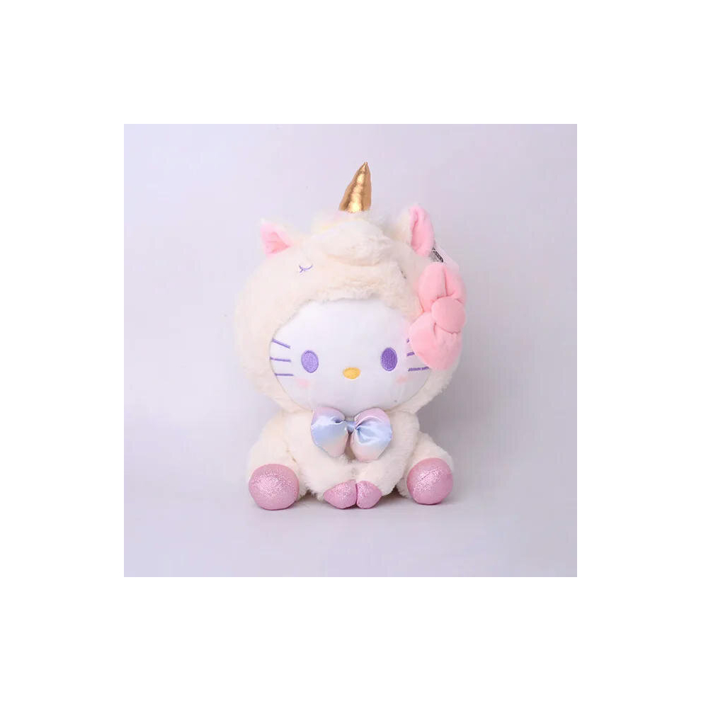 (23cm) 23CM Sanrio Kawali Kuromi unicorn Hello Kitty My Melody Cinnamoroll Pillow Plush Anime Kid toy Cartoon Collection for gift