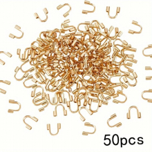 50pcs Metal U shaped Wire Cable Protectors Used For Earrings Bracelets Jewelry DIY