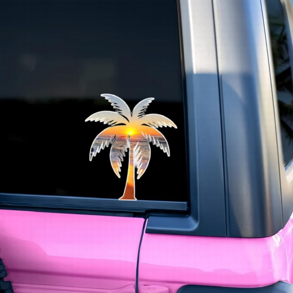 Palm Tree Durable And Waterproof Vinyl Sticker For Car Window Bumper 885680518140