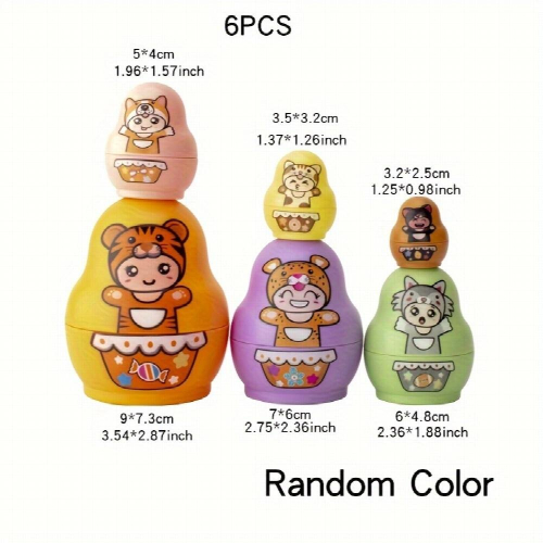 Colorful Matryoshka Doll Toy Stacking Fun Toy
