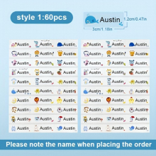 60 120 360 Pcs Transparent Custom Name Sticker Waterproof Personal Office Supplies Tag Label Children School Stationery Scrapbook Sticker