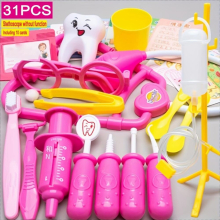 Toy Doctor Nurse Set For Kids Baby Pretend Medical Station Set Educational Dentist Medical Kit With Stethoscope Doctor Role Play Nurse Injection Toys