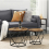 2 x Set Of Round Industrial Look Rustic End Nesting Side End Tables Stools With Crystal shape Metal Frame 3