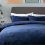 Argos Home Fleece Plain Navy Blue Bedding Set - Single 1