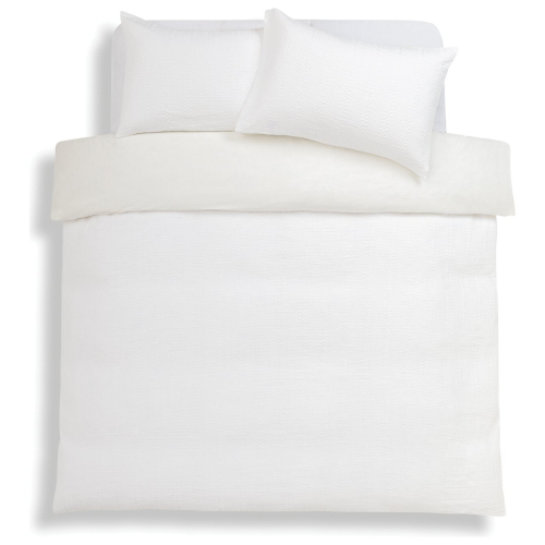 Habitat Patterned Waffle White Bedding Set - Double 2