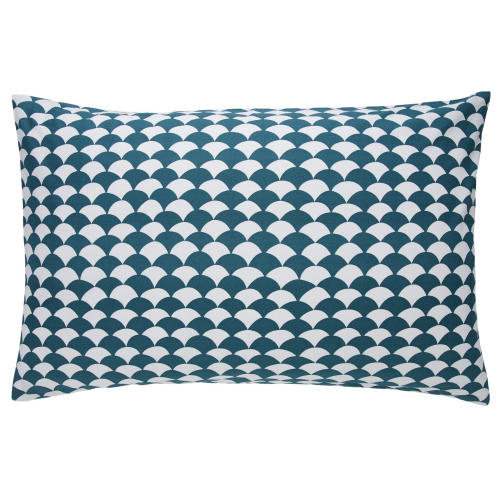 Habitat Scallop Cotton Standard Pillowcase Pair - Teal 1