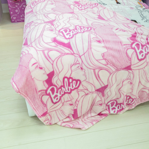 Barbie Barbie Kids Printed Flannel Throw - Pink - 150X100cm 2