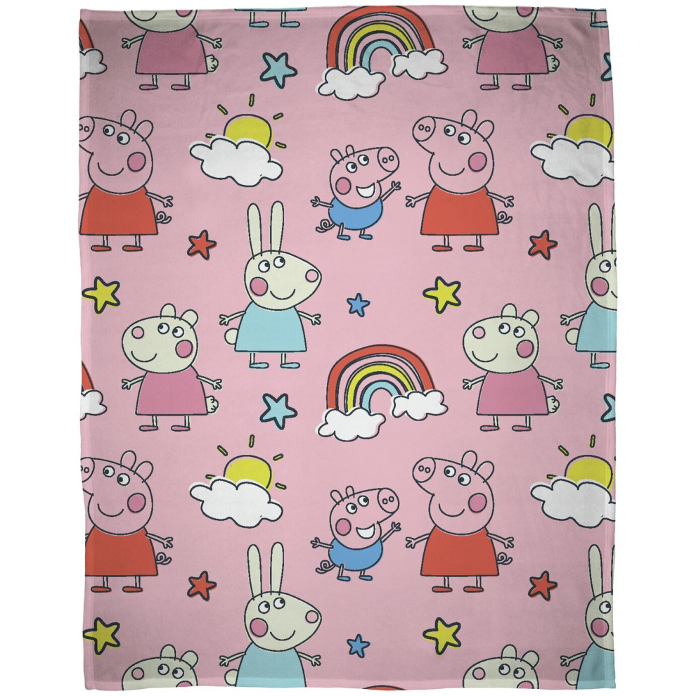 Peppa Pig Kids Throw - Multicoloured - 150X100cm