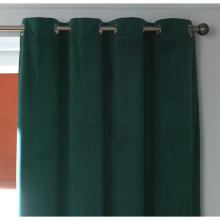 Habitat Matte Velvet Eyelet Curtains - Emerald