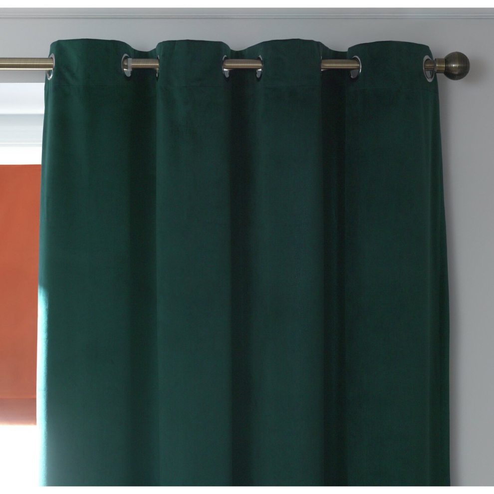 Habitat Matte Velvet Eyelet Curtains - Emerald-image-OPC-PD7DHC8-NEW
