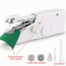 Mini Sewing Machine Portable Sewing Machine Fast Handheld Sewing Tool Used For Fabrics Childrens Cloth Clothes 2 Coil Colors Randomly excluding Batte