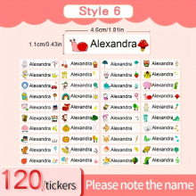 120 240 360pcs Transparent Custom Name Sticker Waterproof Personal Office Supplies Tag Label Children School Stationery Scrapbook Sticker